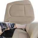 NLQR Front Passenger Side Bottom Replacement Perforated Seat Cover Tan Compatible with Ford F250 F350 F450 F550 Lariat 2011 2012 2013 2014 2015 2016