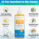 Sea Moss & Ashwagandha Root Drops - 10X Stronger Seamoss & Ashwagandha for Women & Men, Sea Moss Drops for Mood, Immunity, Digestive, Energy, Skin, Hair JointLemon Flavour - 80 Servings