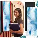 Haull 2 Pcs School Locker Magnetic Wallpaper Locker Accessories for Girls Boys 12 x 36 Inch Removable Locker Decoration for School Office (Marble)