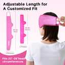 Headache Ice Pack Head Wrap for Migraines Reusable Gel Forehead Ice Pack for Injuries Cold Pack Head Ice Therapy Wrap for Headache Relief Fever Tension Sinus Pain Chemo Head Injuries Stress(Hot Pink)