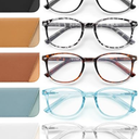 5 Pack Reading Glasses for Women, Spring Hinges Lightweight Readers Glasses,Blue Light Reading Glasses Anti Eyestrain, 1.0