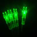 Bgary Lighted Nocks .204'' .244'' ID Led Archery Arrows Nocks 6Pcs for Hunting Shooting Practice (.204''/5.3mm Green)