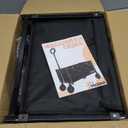 Yozoia Wagons Carts Foldable, Lightweight Portable Utility Shopping Cart with Wheels, Folding Grocery Wagon Cart for Grocery, Camping, Shopping, Beach, Garden, Sports Black (100L)