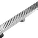 Linear Shower Floor Drain, Brushed Nickel 24 Inch Bathroom Drains
