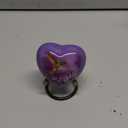 Olivia Memorials Heart Urn for Ashes Women Men Adult | Mini Hummingbird Urn for Female Male Carefully Handcrafted Funeral Decorative Small Purple Urn for Mom Dad Mother Baby Infant Pet Cat Dog (Heart-Shaped with Stand)