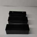 vensovo Metal Wall Hanging Planter Boxes  12" Rectangle Flower Pots, 3 Pack with Drainage, Durable Galvanized Finish for Indoor Outdoor Balcony Fence Windowsill, Black