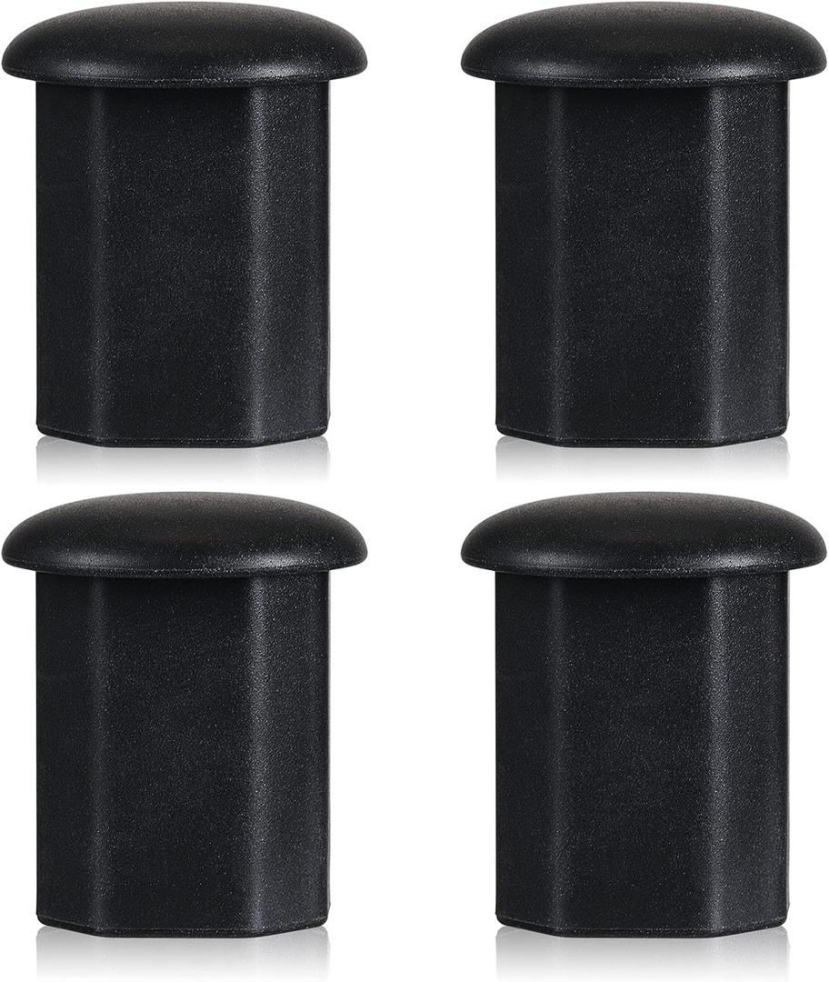 4 Pieces Lacrosse Tape Saver Butt End Plastic Lacrosse End Caps Hockey Stick Supplies, Black