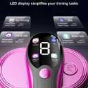 2-in-1 Steamer & Iron for Clothes, Portable Handheld Garment Steamer with LED Display, Large Ceramic Panel Travel Clothes Steamer Iron, 10s Fast Heat-Up All-Fabric Remove Wrinkle (Purple)