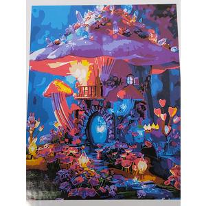 Lovepefe Mushroom Paint by Numbers Kit for Adults and Kids Beginner 2 Pack Mushrooms Forest Adult Paint by Number Kits On Canvas DIY Oil Painting Kits for Gift Wall Decor 12x16 Inch