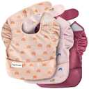Tiny Twinkle Mess Proof Baby Bibs for Eating  Waterproof, Wipeable Toddler Bibs with Pocket  Baby Food Bibs for Girls & Boys(3 Pack,Unicorn)