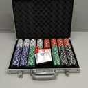 Poker Chips,500PCS Poker Chip Set with Aluminum Travel Case,11.5 Gram Poker Set for Texas Holdem Blackjack Gambling (Red Green Black White Blue - 500 Chips)