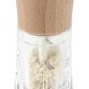 Oleron Manual Wet Salt Mill - Patented Transparent Grinder for Sea Salt - Acrylic and Beechwood, Chocolate, 5.5 Inches (Natural)