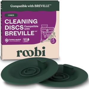 Roobi Espresso Cleaning Disc Compatible with Breville. 54mm Backflush for Disc Espresso Cleaning Tablets, 2 Pack