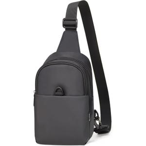 Aklsvion Waterproof Sling Bag, Crossbody Bag for Travel, Small Chest Bag for Women and Men (Black)