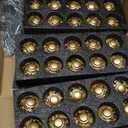 30 Pack Gold Dresser Knobs, 1-3/8 Inch(36mm) Decorative Crystal Cabinet Drawer Knobs, Vintage Round Gold Knobs and Pulls with Two Different Sizes Screws for Easy Installation