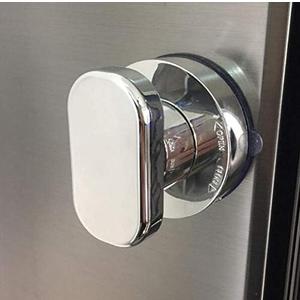 YUM Glass Mirror Door Handle, Refrigerator Drawer, baGlass Mirror Door Handle, Refrigerator Drawer, Bathroom Cabinet knob, Suction cupthroom Cabinet knob, Suction Cup (Silver)