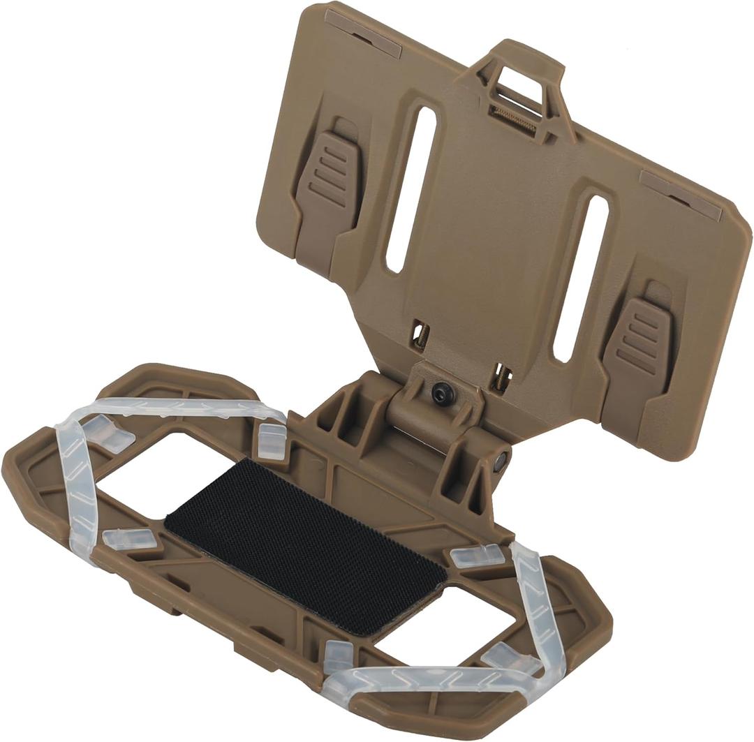 Tactical Gear Plate Carrier Vest Accessories Phone Chest Mount Holder for Screen Size 4.7"-6.7" (tan)
