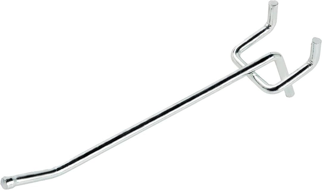 Pegboard Hooks,50-Pack,4 Inch L Shape Small Galvanized Pegboard Hooks Suitable for 1/8 and 1/4 inch pegboard,Metal Pegboard Hooks for Garage,Office,Kitchen,Store