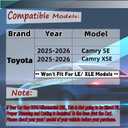 Front Bumper Lip Splitter Spoiler Fit for Toyota Camry SE/XSE 2025 2026 Air Chin Body Kit Exterior Accessories(Gloss Black)