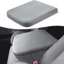 KBH Center Console Armrest Cover Replacement for Dodge Ram 2002 2003 2004 2005 2006 2007 2008, Jump Seat, Vinyl Leather, Middle Console Protector, Velcro Design, Medium Slate Gray