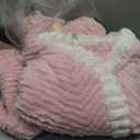 LYCY Women's Plush Fleece Pajama Set,Soft Cozy Pajama for Women Warm Sleepwear Lounge PJS (Medium, Pink+white)