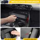 3PCS Center Console Organizer for 2023-2026 Honda Pilot & 2026 Passport Armrest Box Cupholder Insert Secondary Storage Divider Accessories(Console Tray+Armrest Organizer+Cupholder)