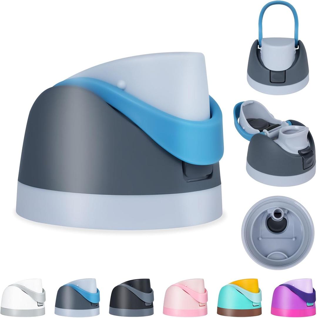EnerCharge Replacement Lid for Owala Freesip, Compatible with Owala Cup 16/24/32/40oz, Water Bottle Seal Accessories, Leakproof, BPA-Free,Grayish Blue