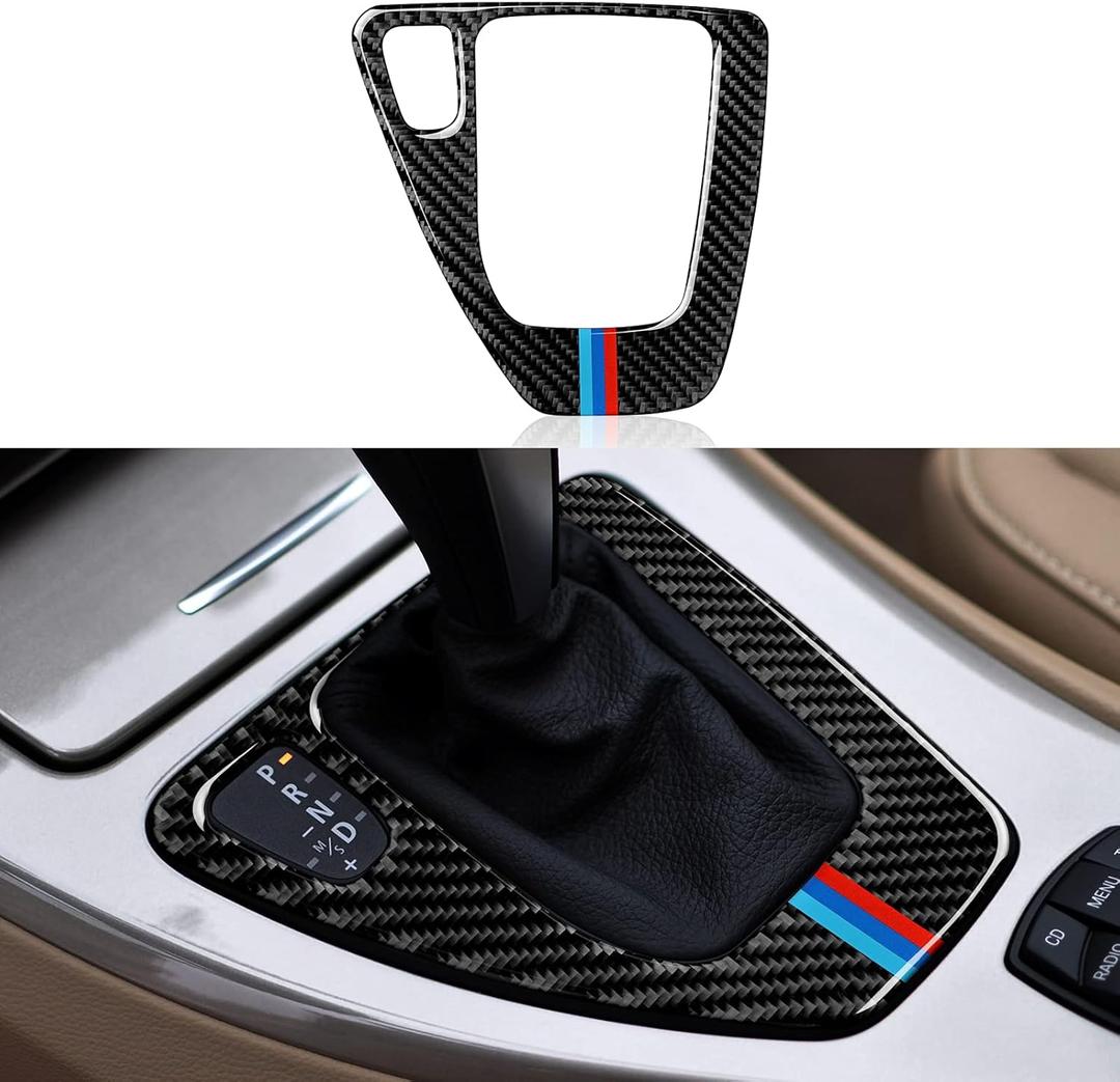 Car Gear Shift Panel Sticker Decal Carbon Fiber Trim Cover fits for BMW E90 E92 E93 2005 2006 2007 2008 2009 2010 2011 2012 Accessories