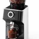 Aromaster Burr Coffee Grinder with 45 Grind Settings,Adjustable 540s Timer,Stainless Steel Conical Coffee Bean Grinder for Espresso,Pour Over & French Press, Anti-Static,Easy Clean Brush for Home Use