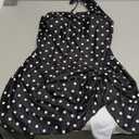 Tempt Me Women One Piece Swim Dress One Shoulder Swimsuit with Skirt Tummy Control Swimdress Bathing Suit (Large, Black)