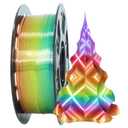 1.75mm 1Kg Silk Shiny PLA Most Basic Popular Multicolored Fast Color Change Rainbow 3D Printing Filament, Color Change Gradually Random Quickly, 2.2lbs 3D Printing Material by MIKA3D