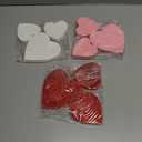 Amyhill 9 Pcs Wooden Heart Valentines Decorations Tiered Tray Decor Set Red Pink White Wooden Heart Blocks Love Signs Tabletop Centerpieces for Home Party Office Shelf Door(Glitter)