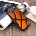 for iPhone 17 Air Case, Heavy Duty 3 in 1 Hybrid Military Grade Shockproof Drop Full-Body Protective Cover for iPhone 17 Air (6.6 Inch, 2025), Basketball Surface