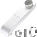 Periscope Dryer Vent Kit, Stainless Steel 4 Inch Telescoping Duct - Adjustable 9.5-14.5" Telescoping Dryer Vent Connector, Ultra Slim & Flat Low Profile Design for Tight Spaces Dryer Exhaust Vents