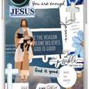 Blue Christian Aesthetic Case Compatible with iPhone 16, Jesus Lamb God Phone Case for iPhone 16, Cool TPU Bumper Phone Case Cover