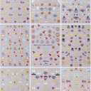 Valentine's Day Nail Art Stickers 3D Self-Adhesive Nail Decals Gold Heart Lip Rose Letter Nail Art Supplies DIY Valentine Design Manicure Nail Decoration Accessories for Women Girls 9 Sheet