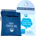 3 x Cruise On Sand Remover Bag for Beach - Wipes Off Sand from Feet, Legs, Hands - Beach Accessories Essentials for Women, Kids & Family - Must Haves for Vacation!