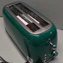 Roter Mond 4 Slice Toaster Retro Stainless Steel Toaster with Bagel, Cancel, Defrost Function and 6 Bread Shade Settings Bread Machine, Long Extra Wide Slots and Removable Crumb Tray, Green