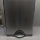 simplehuman Rectangular Dual Compartment Recycling Kitchen Step Trash Can, 46 Liter, Brushed Stainless Steel