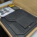 CAT® VulcanCore Heavy-Duty 4 Piece Floor Mats for Cars, Trucks & SUVs, Trim-to-Fit All-Weather Rubber Car Mats Full Set, Waterproof Interior Accessories, Car Rug Protection & Automotive Floor Liners