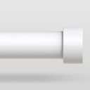 White Curtain Rods for Windows 36 to 240 Inch(3-20 Feet),1" Diameter Rods with Modern Style End Cap Finials,Size:36-240 Inch