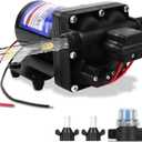 12 Volt RV Water Pump Replace for 4008-101-a65/E65,3.0 GPM 12V Camper RV Water Pump,12V Self-Prime Camper Water Pump Quiet & Smooth Operation,Self Priming,With Quick Attach Fitting and Strainer
