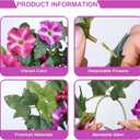 HyeFlora Artificial Flowers for Outdoors 2PCS Faux Petunias Silk Fake Flowers for Outside Planter UV Resistant Realistic Home Garden Porch Decor (Fuchsia)