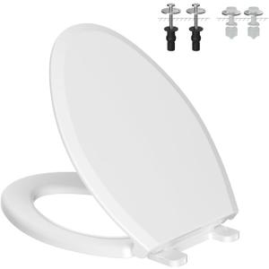 Hibbent Elongated Toilet Seat with Cover Quiet Close