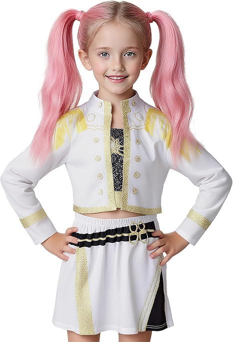 K POP Costume for Kids, Singer Costume for Girls, Halloween Stage Star Cosplay Dress Up 120