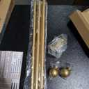 Hei!Dear Gold Curtain Rods for window 20 to 40 Inches(1.67-3.33 Feet), Adjustable 5/8 inch, Heavy Duty Decorative Drapery Rods,Small Window Rods Set,Size: 18"-45",Gold 
