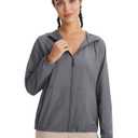 baleaf Women's Sun Jackets No Insert Hiking Hoodie Dark Gray M