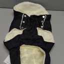 Fleece Lining Dog Hoodie with Harness Built in,Extra Warm Medium Dog Jacket in Winter Doggie Coats with Drawstring Hooded,Black L (Large (Pack of 1))