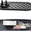 Multifunctional Car Anti-Slip Mat with 360° Rotating Phone Holder – 3 in 1 Anti Slip Mat for Car, Dashboard Mat Anti Slip Pad for Car Dashboard Organizer for Sunglasses, Keys