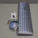 HotFox Wireless Keyboard and Mouse Combo, Full-Size Retro Typewriter Keyboard with Round Keycaps, Ergonomic Design for Windows PC, Home and Office Use -Blue